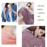 Peignoir en polaire corail pour femme