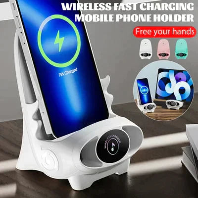 Vente du dernier jour 49% Mini-chaise avec chargeur rapide sans fil, support de téléphone multifonctionnel