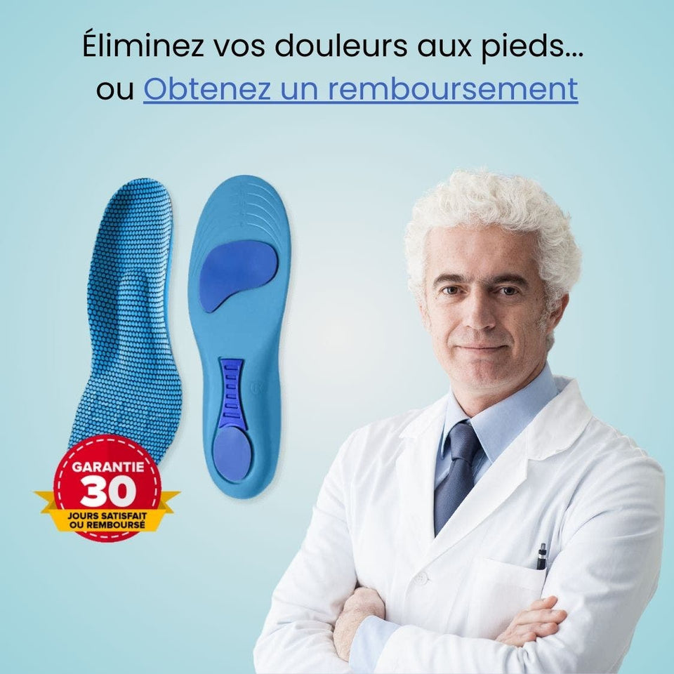 Semelles OrthoFlex™ - Une journée entière sans douleur