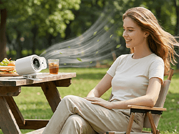 🌀💨 Ventilateur Turbo Portable pour Voiture — Écran LED