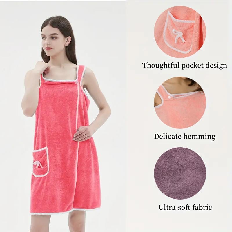 Peignoir en polaire corail pour femme