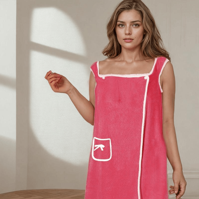 Peignoir en polaire corail pour femme