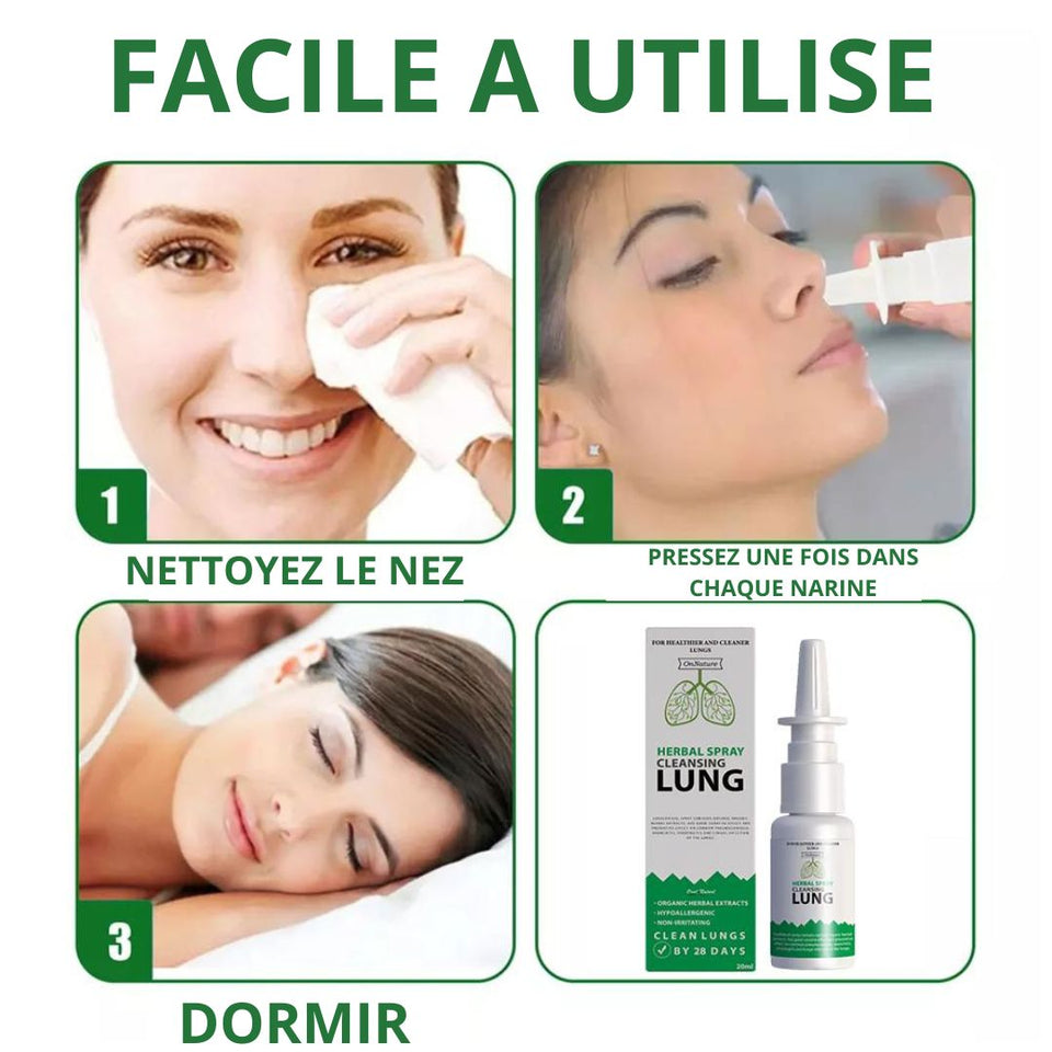 SPRAY DE DÉTOXIFICATION DES POUMONS ET GUÉRISON DE LA SINUSITE