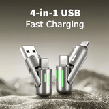 🔥Dernier jour 49% de réduction🔥 - Câble de chargement USB 4 en 1 mFish charge rapide MAX 240W
