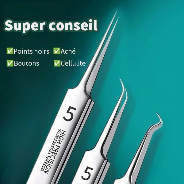 VENTE FLASH 49% DE RÉDUCTION💥 Pinces Professionnelles pour Enlever les Points Noirs du Visage