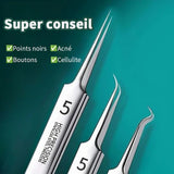 VENTE FLASH 49% DE RÉDUCTION💥 Pinces Professionnelles pour Enlever les Points Noirs du Visage