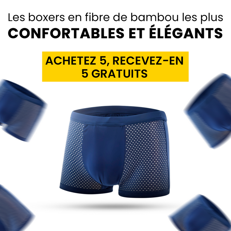 10 BOXERS EN FIBRE DE BAMBOU POUR LE PRIX DE 5| BAMBOOWEAR