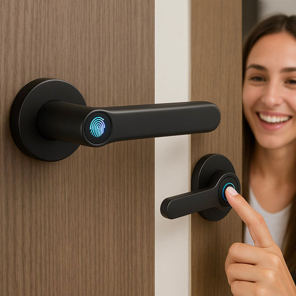 Poignée de déverrouillage de porte à empreinte digitale
