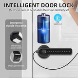 Poignée de déverrouillage de porte à empreinte digitale