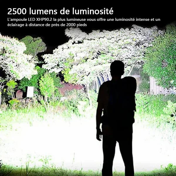 🔦Lampe de poche laser tactique LED rechargeable