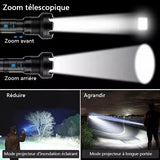🔦Lampe de poche laser tactique LED rechargeable